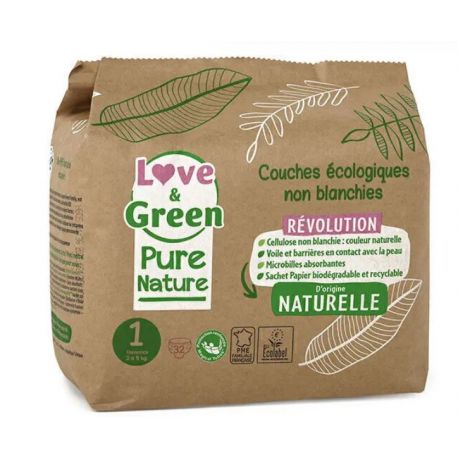 Love & green lingettes écologiques à l'eau 56 pièces